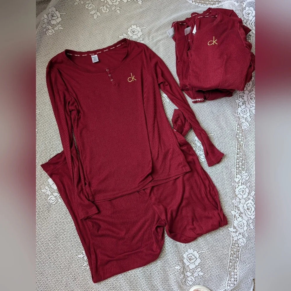 CALVIN KLEIN Loungewear Red size Large, BUNDLE of 5